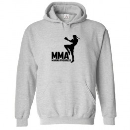 MMA Making Progress Unisex Kids and Adults Pullover Hoodie for Martial Art Lovers									 									 									